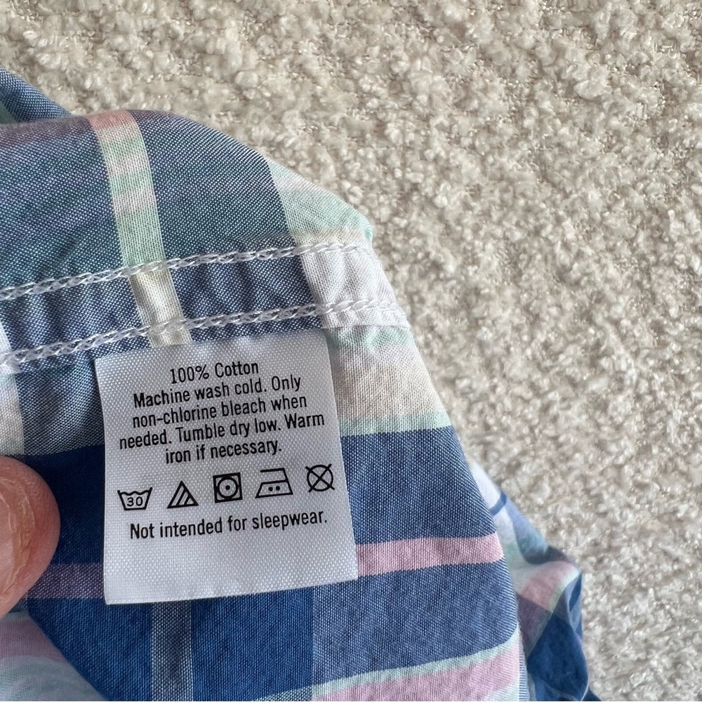Janie And Jack Infant Button Down Dress Plaid Shirt Size 3-6 Months - Picture 8 of 8